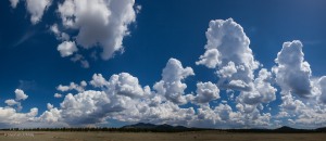 Pittman Valley, Arizona summer clouds panorama