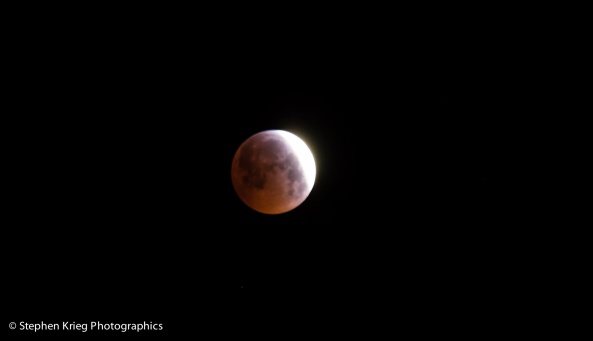 Lunar eclipse, slightly past Totality.
